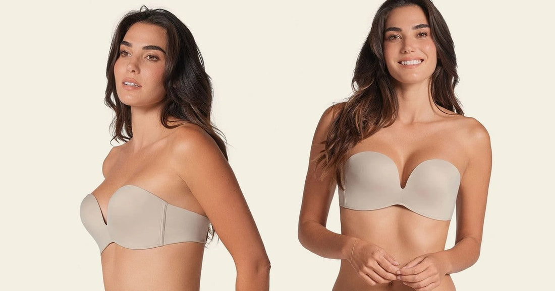 Anea avis : soutien-gorge bandeau invisible sans bretelles, de face et de profil