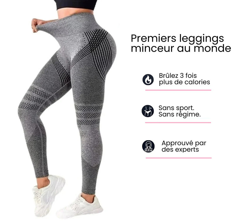 Legging 3D sculptant GlowChicParis vu de dos, effet galbant