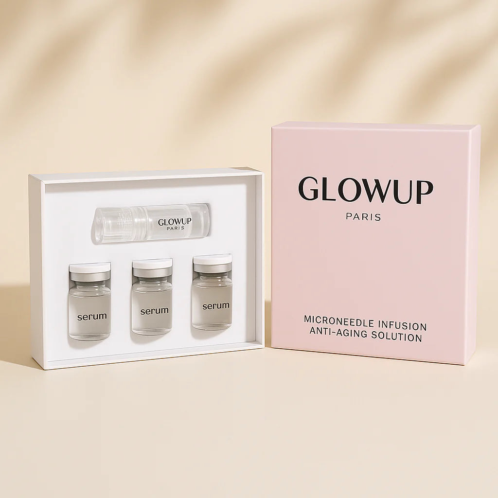 Micro-infusion Anti-âge GlowChicParis, flacon sérum peptides et acide hyaluronique