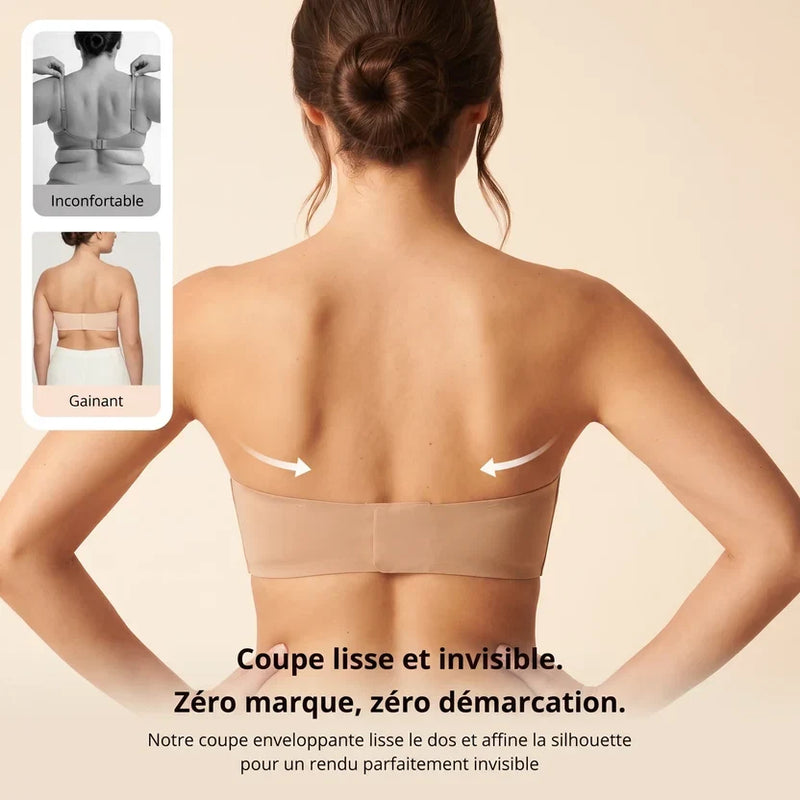 Soutien-Gorge Invisible Push-Up Sans Bretelles GlowChicParis vu de face