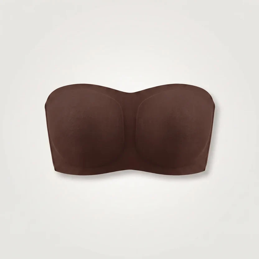 Soutien-gorge invisible push-up coloris Marron
